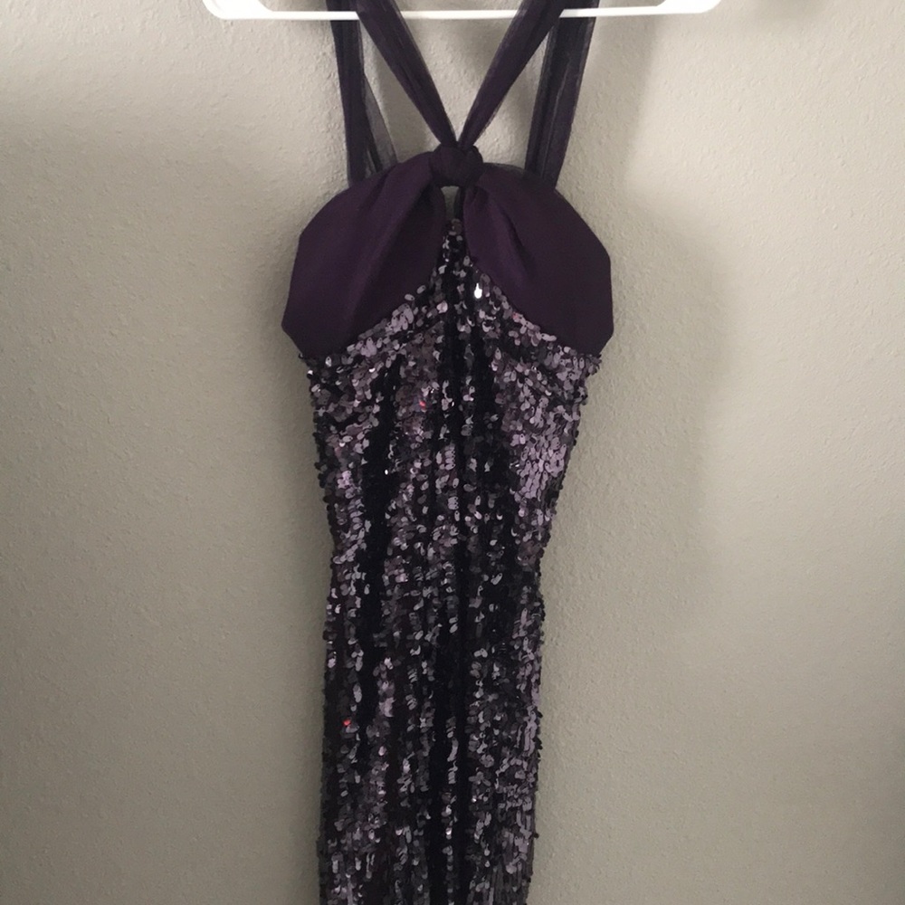 Purple sequin dress